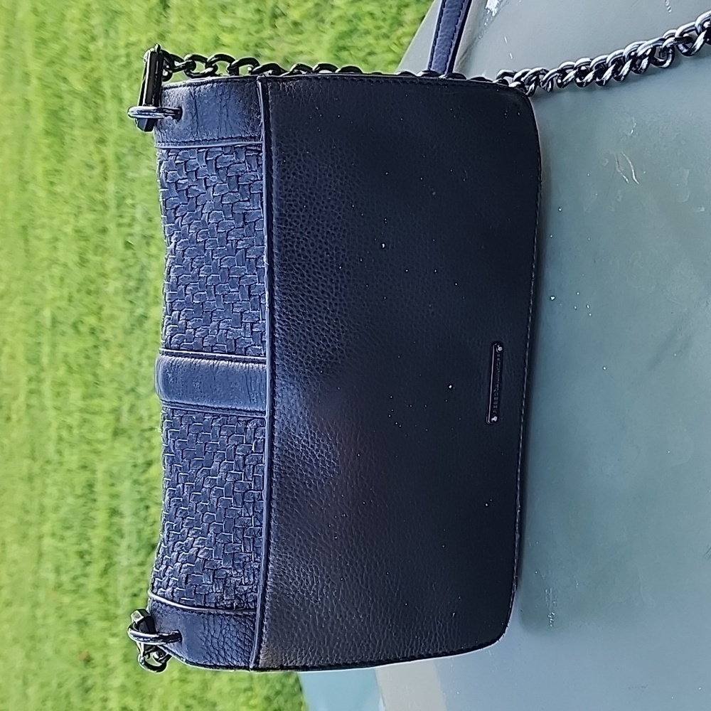 Rebecca Minkoff Love Chevron Quilt Black Leather Crossbody Bag - Picture 3 of 14